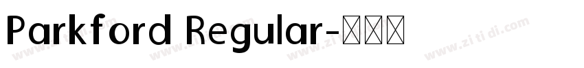 Parkford Regular字体转换